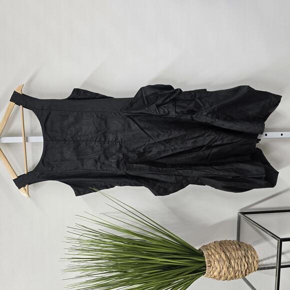 Stylish Black Button-Up Dress -‎ Size 12 - Picture 4 of 5